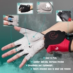 GEARONIC Cycling Gloves Anti-Slip Mountain Bike Gloves For Men Breathable Foam Padded Biking Gloves Shock Absorbing MTB Bicycle Gloves Half/Full Finger Guantes (Gray, Large) - Image 8