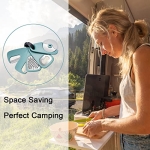 Domonic Home Vegetable Peeler, Potato Peelers for Kitchen, Camping Kitchen Gadgets Veggie Peeler with Cover Guard, Save Space, Dishwasher Safe, Aqua Sky - Image 3