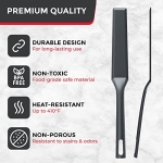 Mueller EuroPhoria Series Spatula, Heat Resistant Nylon Kitchen Turner, Cooking Utensils for Flipping Pancakes, Eggs, Burgers, Crepes and More, Perfect for Nonstick Cookware, Grey - Image 7