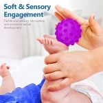 ROHSCE Baby Textured Multi Sensory Toys Massage Ball Gift Set BPA Free for Toddlers 1-3 Soft Balls Montessori Infant Baby Toys 6 to 12 Months 6 Pack - Image 7