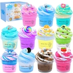 Butter Slime Kit Two-Toned 11 Packed Fidget Toy, Educational Slime Toys, Birthday Gifts Prize Party Favors for Girl Boys Kids 6 7 8 9 10 11 12 - Image 2