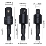CIGOTU Right Angle Drill Adaptor,4-in-1 Impact Drill Bit Extension,360° Rotatable 1/4 3/8 1/2" Impact Grade Socket Adapter Set,105 Degree Angle Screwdriver Drill Bit for Household Workplace Industry - Image 6