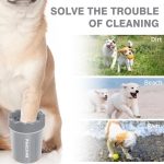 Comotech Dog Paw Cleaner, Portable Dog Paw Washer Pet Cleaning Silicone Brush with 3 Absorbent Towel, Pet Foot Cleaner for Small Breed Dogs(Grey) - Image 6