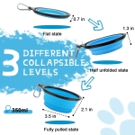 Collapsible Dog Bowls for Travel, 2-Pack Dog Portable Water Bowl for Dogs Cats Pet Foldable Feeding Watering Dish for Traveling Camping Walking with 2 Carabiners, BPA Free - Image 7